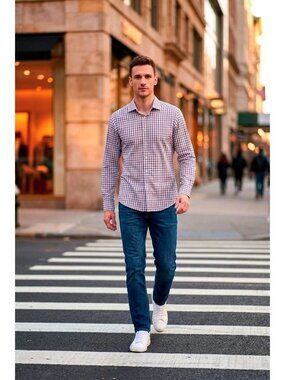 Van Heusen Studio Slim Fit Gingham (SKU#1165)